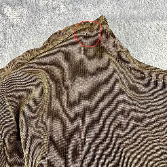 COLDWATER CREEK 2 Piece Vintage Set Size Medium Olive Beaded Sequins Long Sleeve - Picture 12 of 16